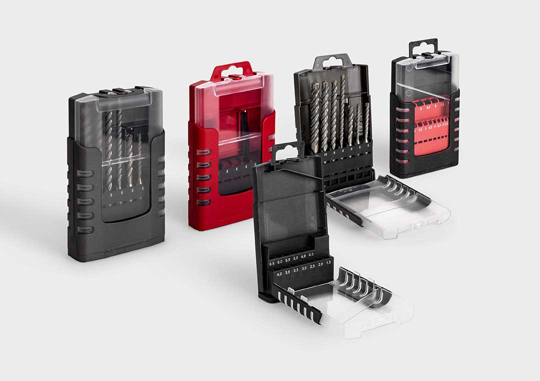 GripBox: a sturdy cassette in modern design ideal for all sets of drills.