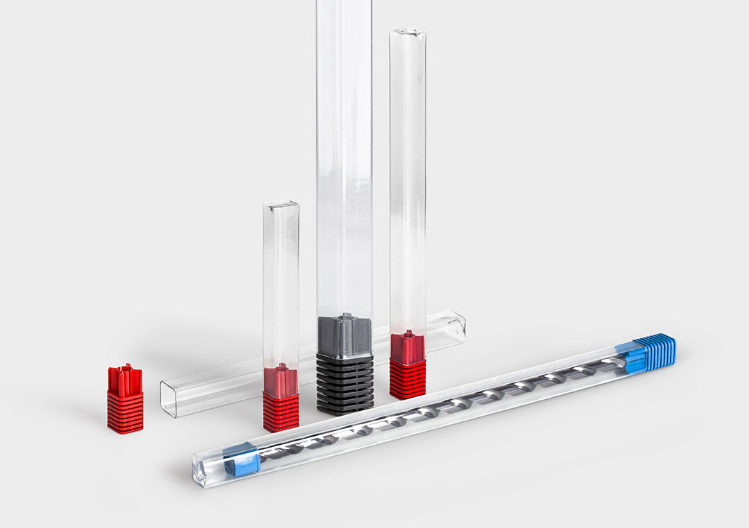 TopPack XLine: il tubo di imballaggio in plastica per utensili con gambo extra-lungo.
